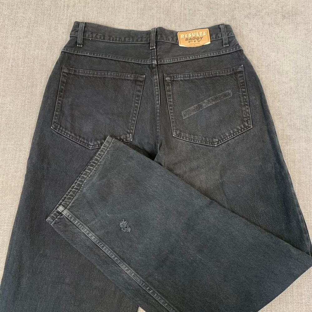 Y2K 90s Results Baggy Wide Leg Faded Denim Jeans